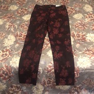 White House Black Market Floral Pants 00R